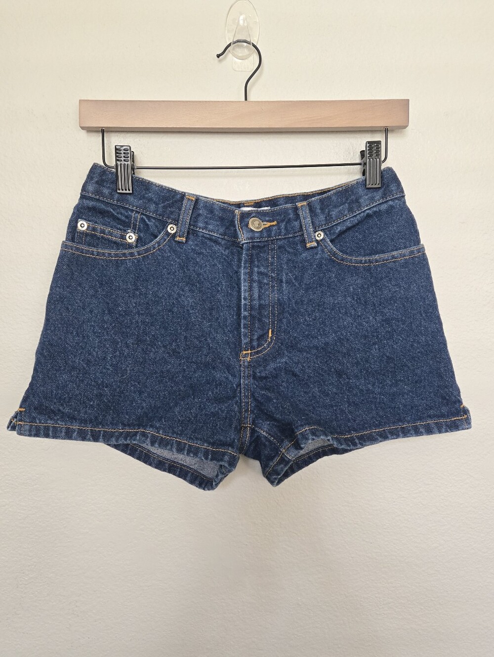 Vintage Y2K Mid Rise Short Shorts Dark Wash Womens Size Small